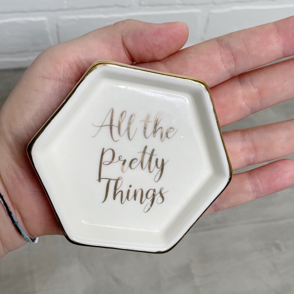 All the Pretty Things ceramic jewelry tray catch all small size